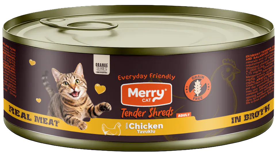 Merry Tender Shreds yaş mama ambalajları